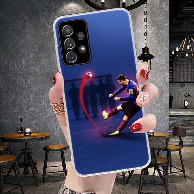 Funda de teléfono de fútbol Superstar m-messi 10 para Samsung Galaxy A54, A53, A52, A34, A33, A32, A24, A23, A22, A14, A13, A12, A04S, A03S, A02S xuanjing unisex
