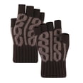 thumbnail image 2 of Roncen Thickened Cashmere Warm Half Finger Gloves Winter Knitted Fingerless Gloves for Men and Women, 2 of 4