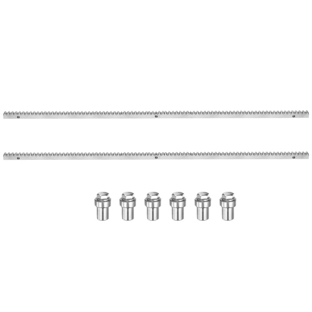 Uxcell Steel Gear Rack, 2 Pack Total 6.6 ft Heavy Duty Reinforced Racks with Mounting Hardware Straight Gear