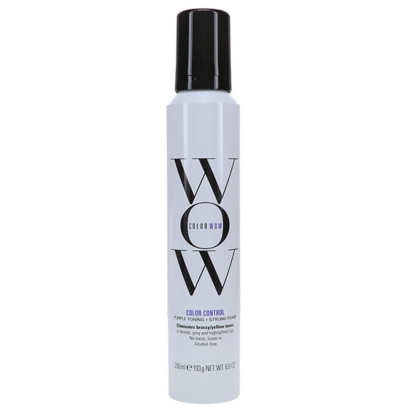 COLOR WOW Color Control Purple Toning   Styling Foam for Light Hair 6.8 oz