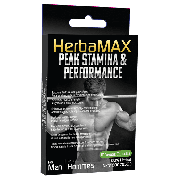 HerbaMAX Peak Stamina & Performance - 10 Capsules