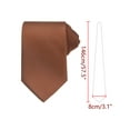 thumbnail image 2 of CORBATAS TEXTURIZADAS CLÁSICAS DE COLOR SÓLIDO PARA HOMBRES DEL DÍA DEL PADRE INSPIRADOR TAMAÑO ÚNICO ROJO LADRILLO, 2 of 4