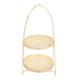 thumbnail image 4 of 1 cesta de almacenamiento de doble capa estilo pastoral para verduras y frutas de cocina., 4 of 8