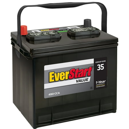 EverStart Value Lead Acid Automotive Battery, Group Size 35 (12 Volt/490 CCA)