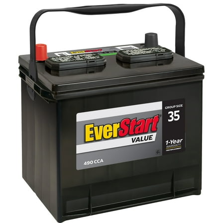 EverStart Value Lead Acid Automotive Battery, Group Size 35 12 Volt, 490 CCA 75RC