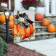 thumbnail image 5 of Fall Garden Flag 12x18 Inch Pumpkin with Black&White Checkered Ribbon Yard Flag Double Sided Seasonal House Flag Autumn Décor for Thanksgiving & Halloween Porch Patio Farmhouse Garden, 5 of 6