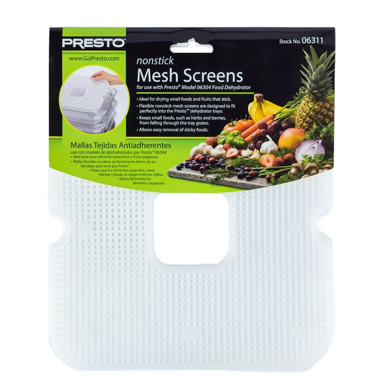 Presto® Dehydro® Digital Electric Food Dehydrator | Square Accessories -  Nonstick Mesh Screens (Set of 2)