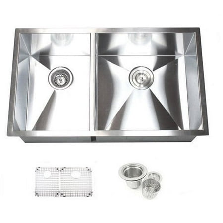 Contempo Living Inc 32 Inch Double Bowl 40 60 Undermount Zero