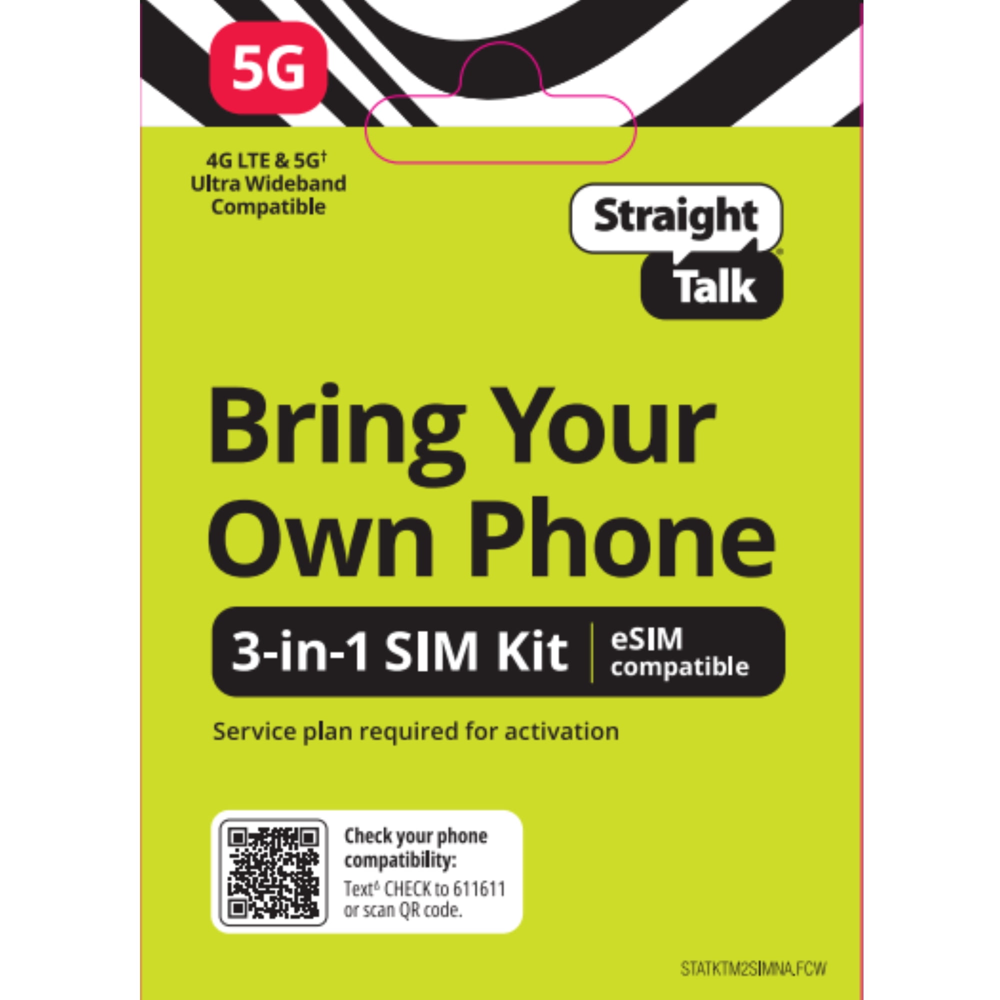 Straight Talk Keep Your Own Phone SIM Kit, No Airtime - Prepaid