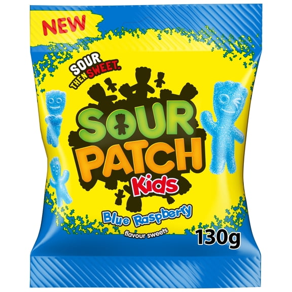 Sour Patch Kids Blue Raspberry Sweets Bag 130g, Imported from Britain