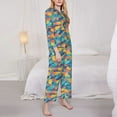 thumbnail image 3 of Sikiie Colorful Fish 1 Women's Long-Sleeve Shirt and Full-Length Bottom Pajama Set (s-xxl)-Small, 3 of 7