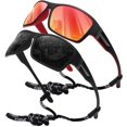 thumbnail image 1 of Gafas Deportivas Polarizadas STORYCOAST Negro+Rojo Espejo 2 Paquetes, 1 of 7