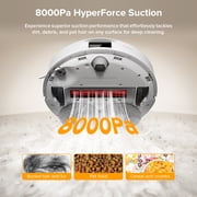 Roborock Qrevo Series Robot Vacuum and Mop, Auto Mop Washing&Drying, 8000Pa Suction, Self-Emptying, Anti-Tangle Brushes, Smart Obstacle Avoidance (QV 35A)