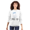 thumbnail image 3 of Cute Matching Set Couples Kawaii Unisex Plus Fleece Graphic Sweatshirt Brisco Brands 2X, 3 of 6