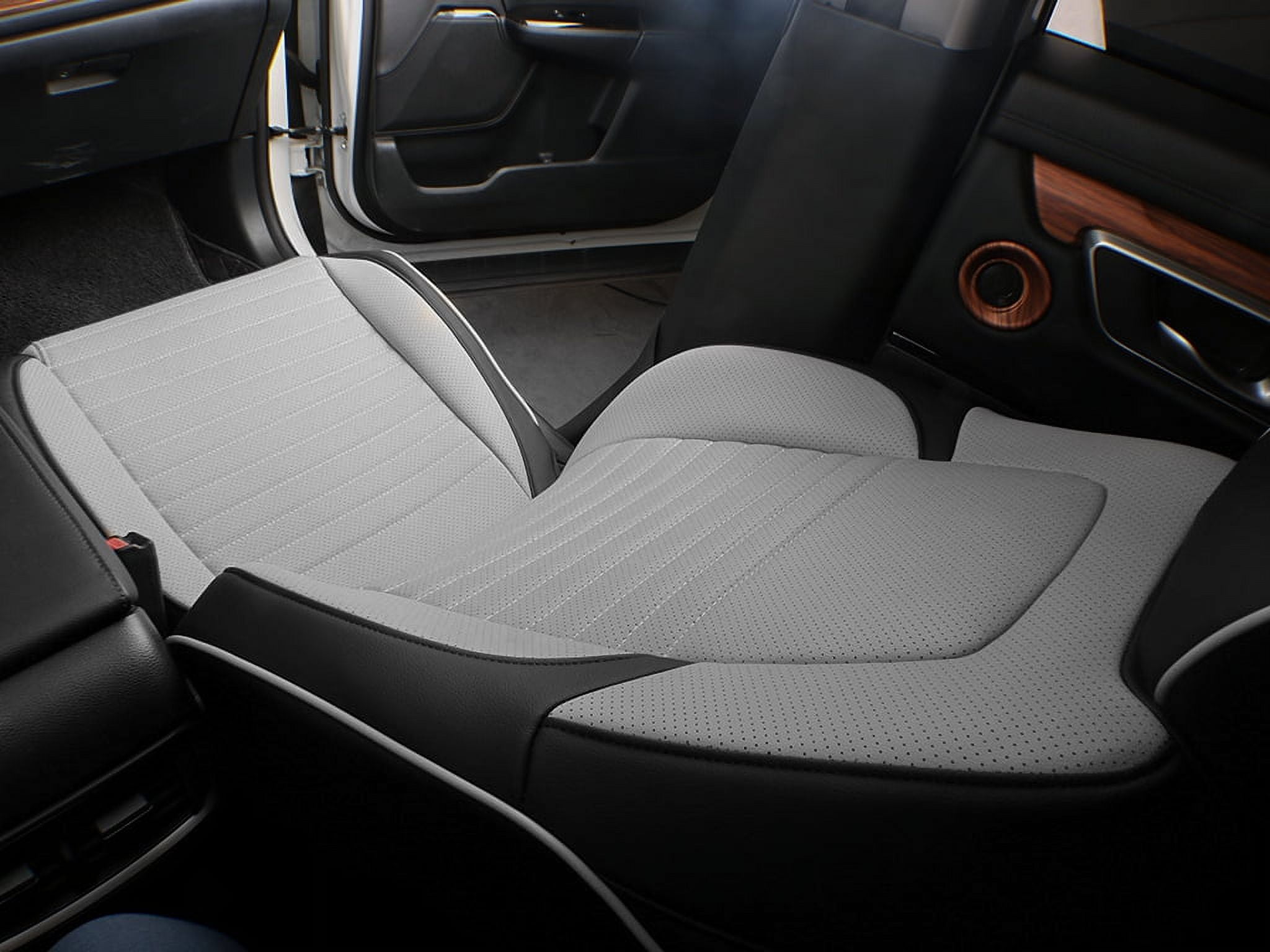 EKR CRV Seat Covers Custom Fit for Honda CRV 2015 2016 Full Set Car Seat Cover for SUV, Leather Truck Seat Protectors,Faux Leather Black/Gray