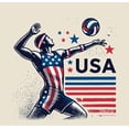 thumbnail image 4 of USA Volleyball Adult Natural Crew Neck Short Sleeve Tee-Large, 4 of 4