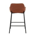 thumbnail image 4 of Daniella Industrial Counter Stool In Black Metal And Camel Faux Leather - Set Of 2, 4 of 6