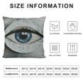 thumbnail image 5 of HENGT  Evil Eye Pattern Throw Pillow for Bed &amp; Couch - Off White Gray Cushion Cover - Unique Room Decor - Protection Against Beady Eyes (Silver), 5 of 5