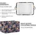 thumbnail image 3 of GZHJMY Collapsible Storage Basket Art Flowers-c Rectangular Storage Bins Baskets Toys Storage Bins with Handles for Bedroom Home Office 2PCS, 3 of 7