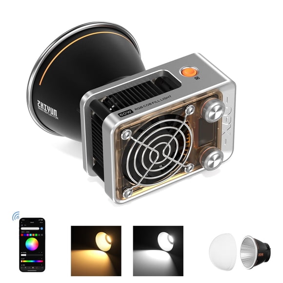 Luz de vídeo LED ZHIYUN Molus X60 60W RGB con control APP