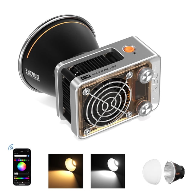 Luz de vídeo LED ZHIYUN Molus X60 60W RGB con control APP