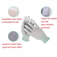 thumbnail image 5 of SagaSave PU Nylon Pair Anti Static Work Gloves Grip Palm Protect Gloves for Repairing Safety S/M/L Green, 5 of 7