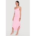 thumbnail image 2 of Women's Cowl Neck Asymmetrical Ruffle Hem Maxi Dress, 2 of 3
