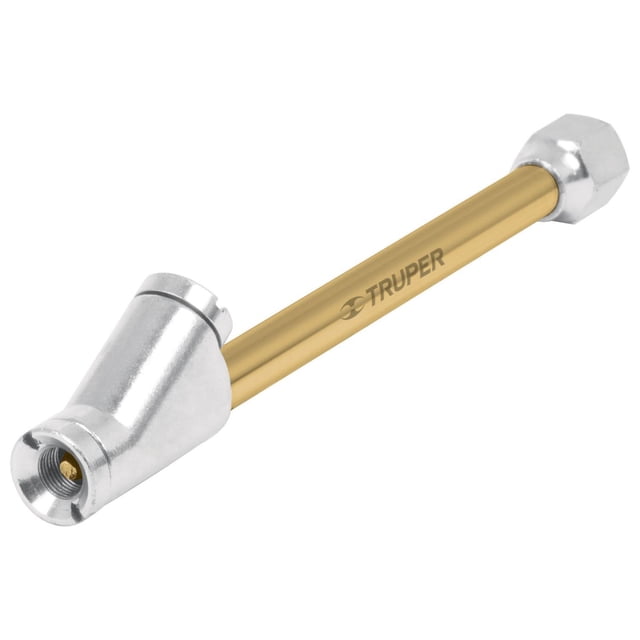 Valvula Inflador Cabeza Doble Cuerda 1/4 Npt TRUPER VAL-INF-1/4