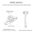 thumbnail image 6 of Rosec Jewels - Lab Grown Diamond Oval Engagement Ring 2 Carat - Big Diamond Ring (7X9 mm, Ef-Vs Quality), 14K White Gold, US 6.50, 6 of 7