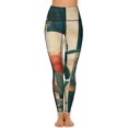 thumbnail image 2 of Bohemian Color High Waisted Leggings for Women No See Through Tummy Control Buttery Soft Yoga Pants for Workout Athletic Running, 2 of 6