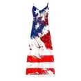 thumbnail image 4 of Rciityk 4th of July Maxi Dress for Women - Casual V Neck Patriotic USA Flags Print Sleeveless Spaghetti Strap Ankle Length Summer Vacation Dress, Size L, 4 of 8