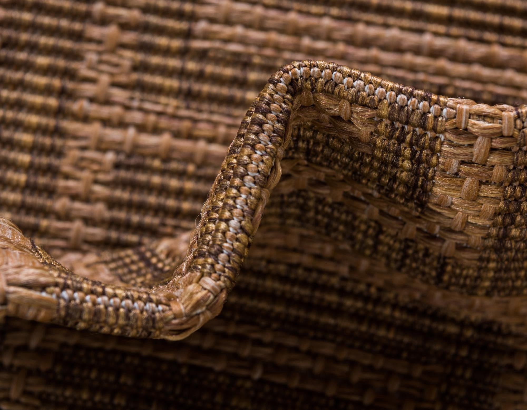 Unique Loom Outdoor Border Collection Area Rug - Greek Key (7' 1" x 9' 7" Rectangle Light Brown/Tan)