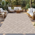 thumbnail image 2 of Brown Outdoor Rug for Patio/Deck/Porch, Non-Slip Large Area Rug 6 x 9 Ft, Modern Abstract Art Farmhouse Indoor Outdoor Rugs Washable Area Rugs, Reversible Camping Rug Carpet Runner, 2 of 8