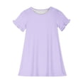 thumbnail image 5 of Einccm Girls Nightgowns Princess Sleepwear Cute Soft Flutter Sleeve Nightdress A-Line Short Sleeve Pajamas PJs Sleep Shirt Night Gown Loungewear for Kids 3-12 Years, 5 of 7