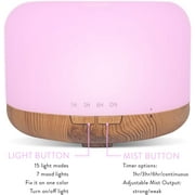 Pure Daily Care 300 ml Aromatherapy Diffuser & 10 Therapeutic Grade Essential Oil Set, Cylinder Lavender Orange