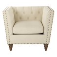thumbnail image 3 of Darell Chair in Navy Fabric with Silver Nailheads and Light Espresso Legs, 3 of 11