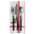 thumbnail image 2 of Contemporary Home Living Set of 6 White Embroidered Holly Corner with Red Bordered Napkin, 20", 2 of 8