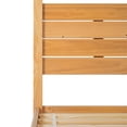 thumbnail image 3 of Solid Wood Minimalist Boho Queen Canopy Bed with Simple Headboard - Natural Pine, 3 of 11