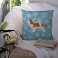 thumbnail image 3 of Carolines Treasures BB3549PW1414 Winter Snowflake Cavalier King Charles Spaniel Fabric Decorative Pillow, 3 of 4
