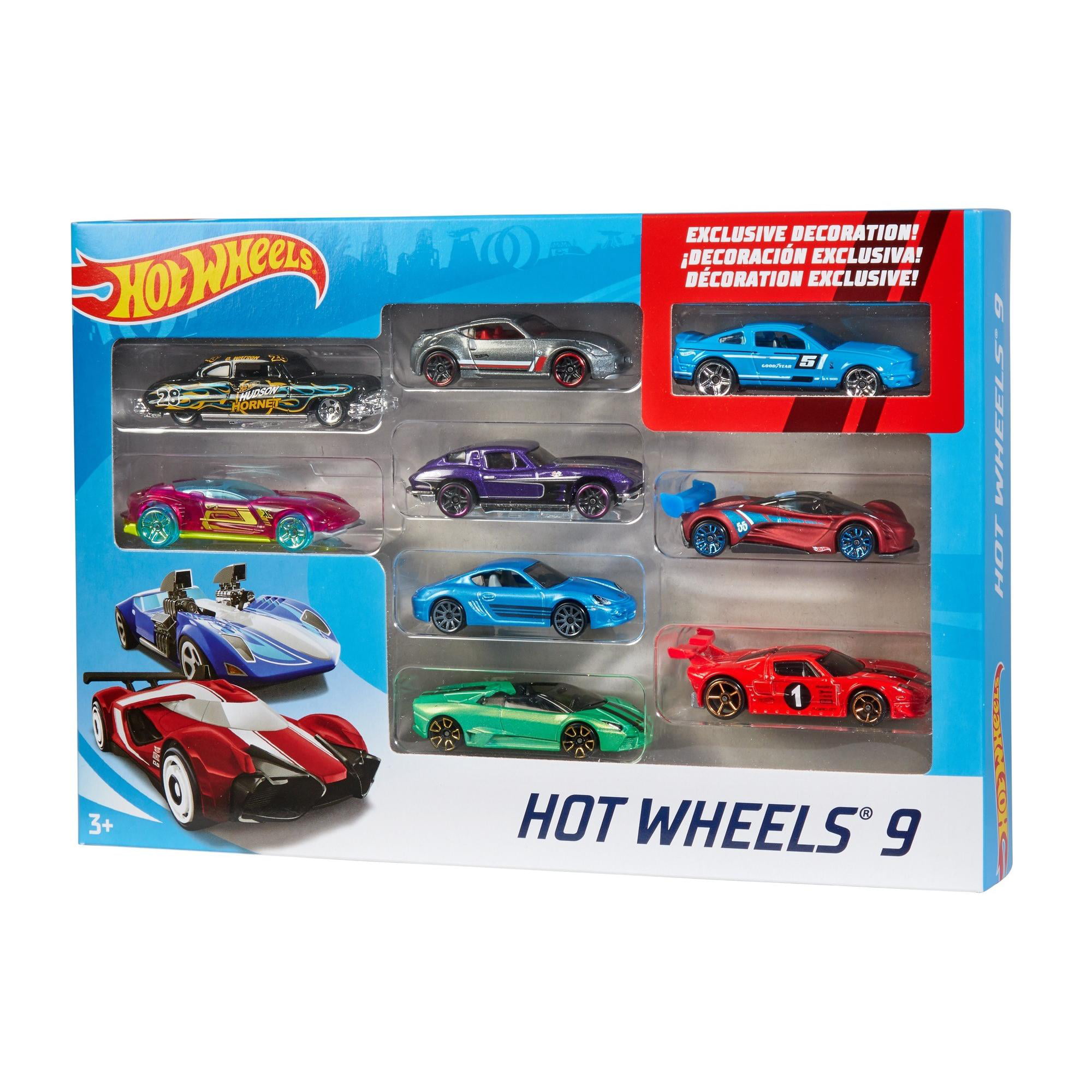 Styles May Vary Great Gift For Kids And Collectors Hot Wheels 9-Car Gift Pack 