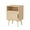 Oak, variant on PAPROOS White Nightstand, Modern Wood Bedside Table with Drawer and Open Shelf, Small Side Table End Table with Gold Handle and Carved Drawer Panel for Bedroom, Living Room, 1 Pack