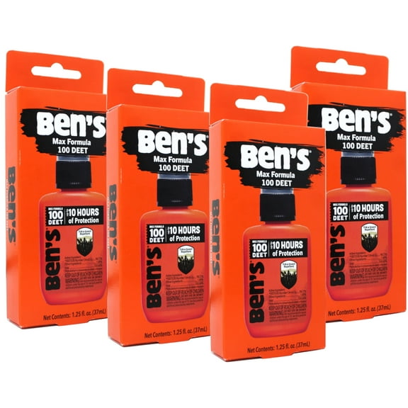 Ben's 100 Deet Tick & Insect Repellent 1.25 oz (Pack of 4)