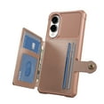 thumbnail image 3 of for Galaxy S25 Edge Wallet Case, RFID Blocking Card Holder Slot Kickstand Magnetic Button Closure Women Men Heavy Duty Shockproof Rugged Back Case Cover for Samsung Galaxy S25 Edge, Rosegold, 3 of 7