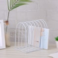 thumbnail image 5 of Gold Metal Wire File Folder Organizer Rack Vertical File Organizer for Desk Binder Holder File Sorter Stand - style:style1;, 5 of 6