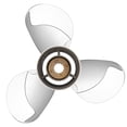 thumbnail image 3 of Qiclear Boat Propeller 10 3/8 x 14 Stainless Steel Outboard Propeller for Mercury Engines 30-70 HP Reference No. 48-855860A46 13 Tooth, RH, 3 of 5