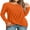 Orange, variant on WUJINXIA Women's Long Sleeve Tunic Tops Casual Round Neck T-Shirts Front Twist Top