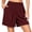 Wine, variant on Shorts for Women 2026 Summer Elastic High Waist Wide Leg Dressy Casual Office Work Shorts with Pockets