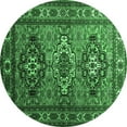 thumbnail image 1 of Ahgly Company Indoor Round Persian Emerald Green Traditional Area Rugs, 4' Round, 1 of 4