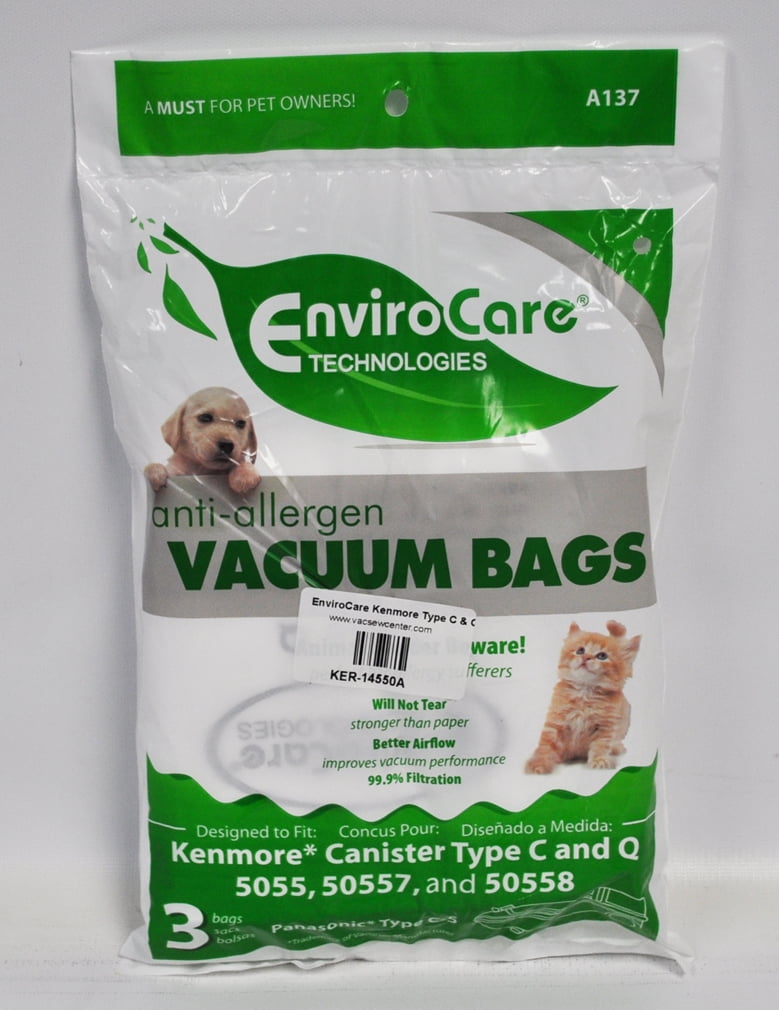 Kenmore 5055, 50557, 50558, Type C, Q, C5 Canister Vacuum Cleaner Bags
