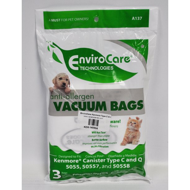 Kenmore 5055, 50557, 50558, Type C, Q, C5 Canister Vacuum Cleaner Bags